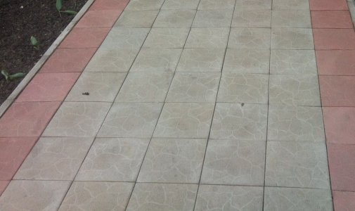 Фото уложенной тротуарной плитки Черепашка 2