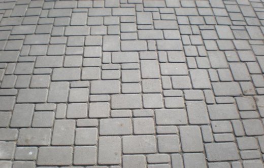 Фото уложенной тротуарной плитки Старый Город 2